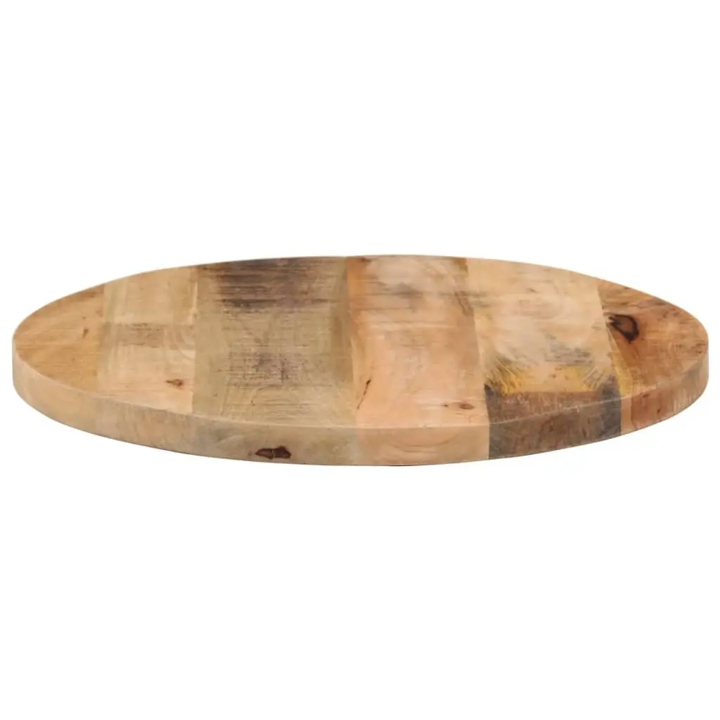 Round Wooden Table Top 50cm Solid Mango Wood Rustic Dining Kitchen Furniture