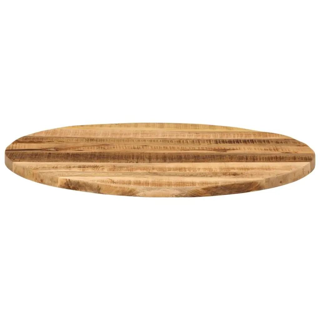 Round Wooden Table Top Ø 70cm Solid Mango Wood Rustic Replacement Tabletop
