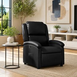 Recliner Chair Manual Reclining Armchair Lounge Seat with Footrest Adjustment