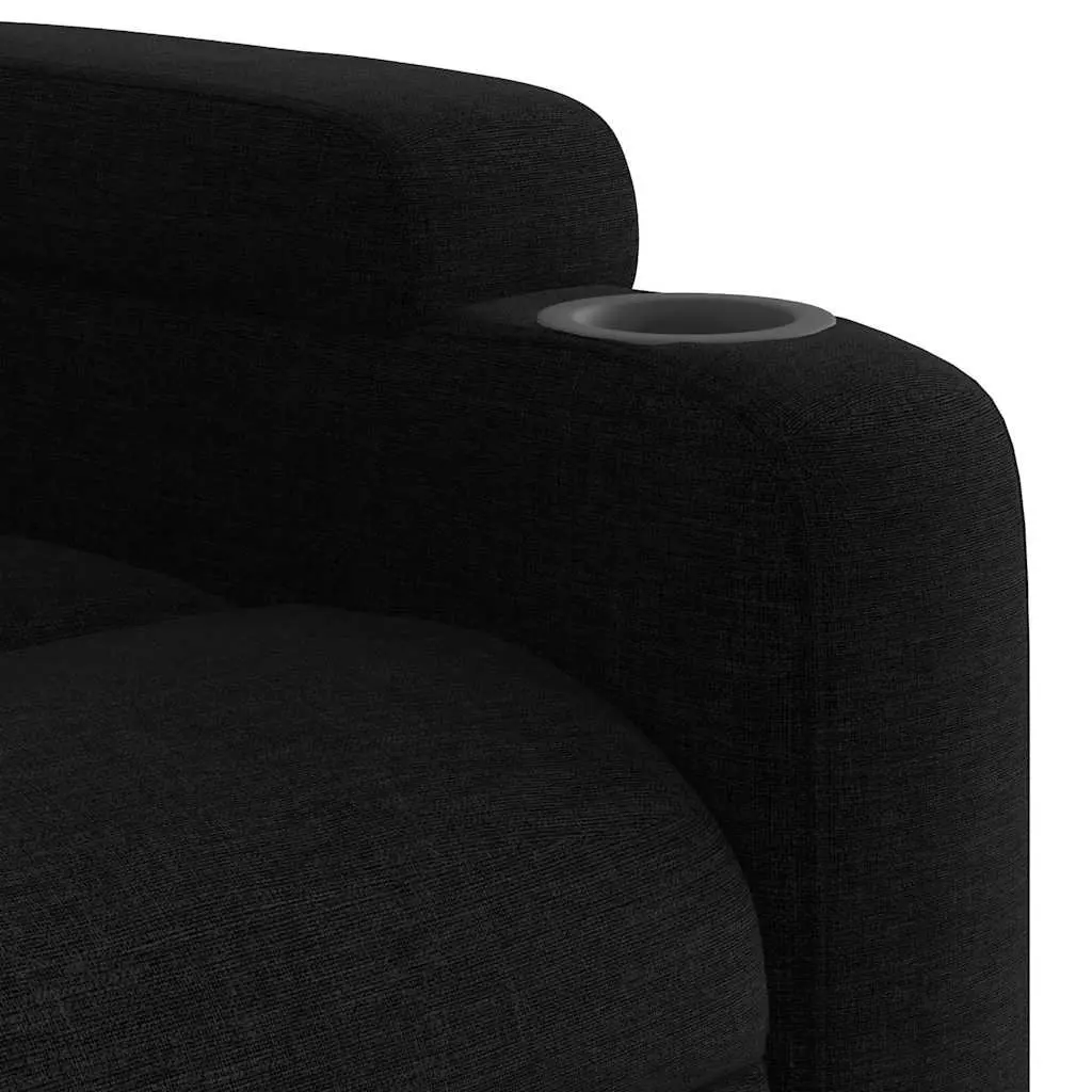 Recliner Armchair Manual Recline Fabric Lounge Chair Black