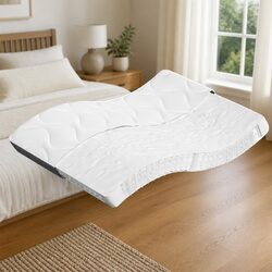 Pocket Spring Mattress Medium Firm 137x190cm White Fabric Encased Coil Support