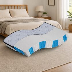 Pocket Spring Mattress King Single 107x203cm Medium Firmness 7-Zone Support Grey