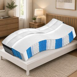 Pocket Spring Mattress Medium Plus 90x190 cm White Bedroom Sleep Support