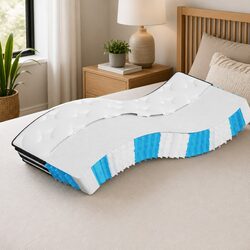 Pocket Spring Mattress Medium Firm 90x190 cm White Bedroom Sleep Foam Support