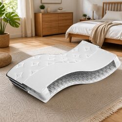 King Single Bonnell Spring Mattress 107x203cm Medium Firm Comfort Foam Support