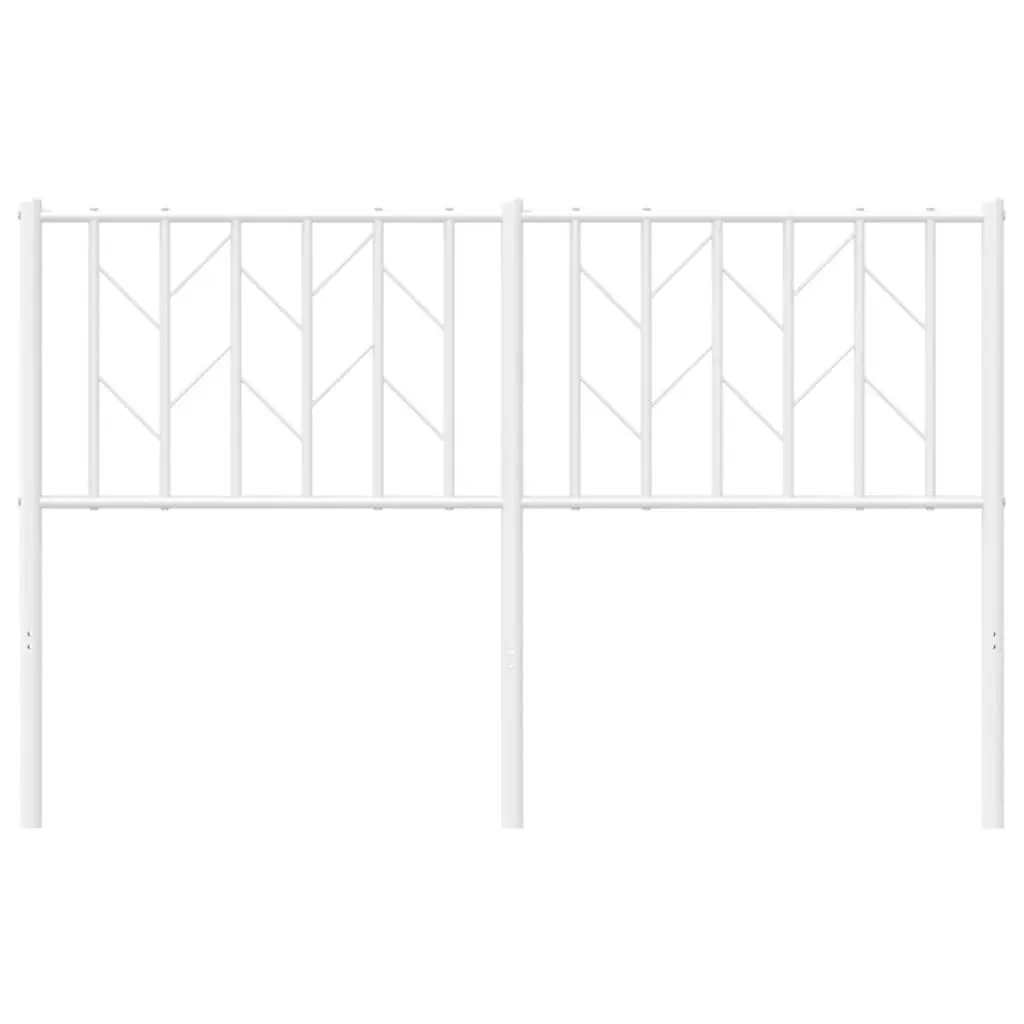 Metal Headboard Steel Frame 135cm White Bedroom Furniture