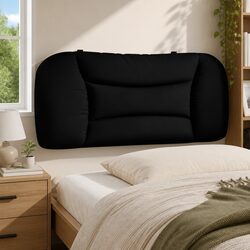 Headboard Cushion 90 cm Black Fabric Wall Mounted Bed Pillow Back Support