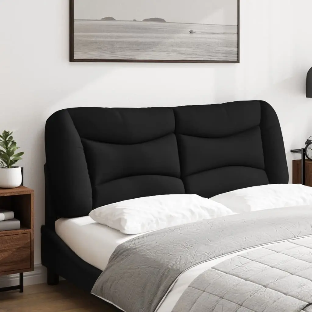 Headboard Cushion Wall Mounted 137cm Black Upholstered Pillow Support