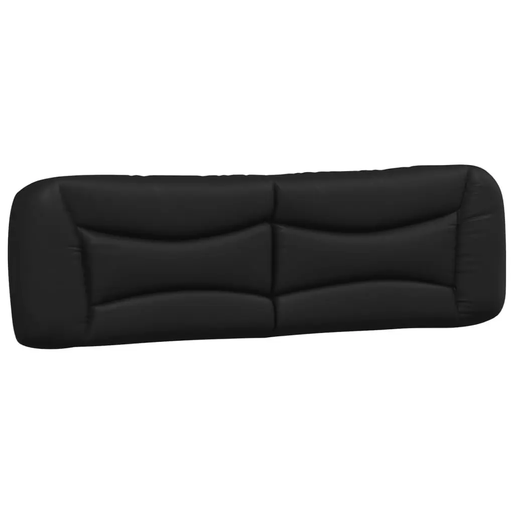Headboard Cushion Faux Leather 180cm Black Upholstered Wall Mount Pillow
