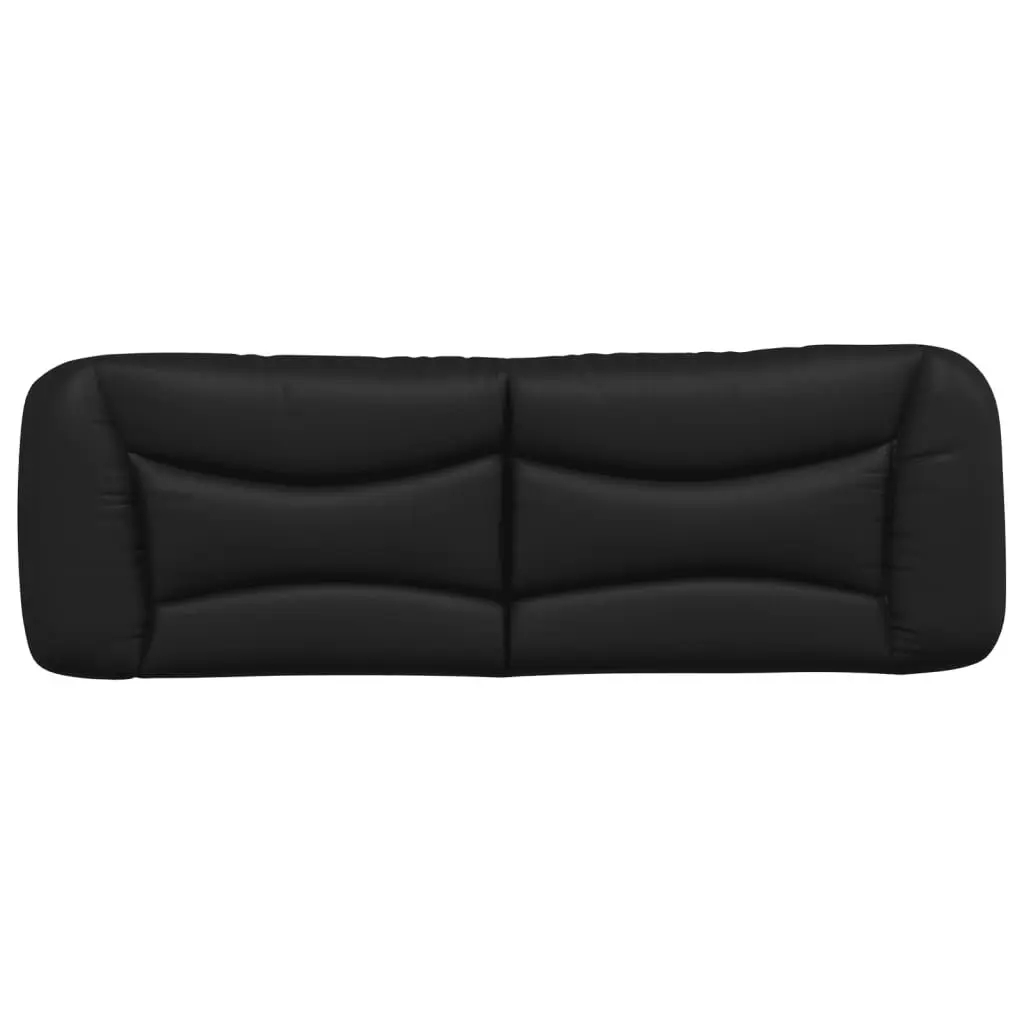 Headboard Cushion Faux Leather Wall Mount 152cm Black Bedroom Pillow
