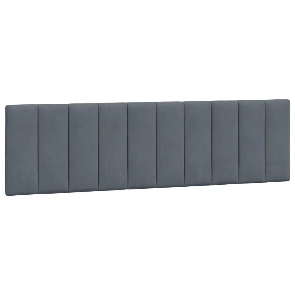 Headboard Cushion Soft Velvet 180cm Dark Grey Wall Mounted Bed Pillow Support