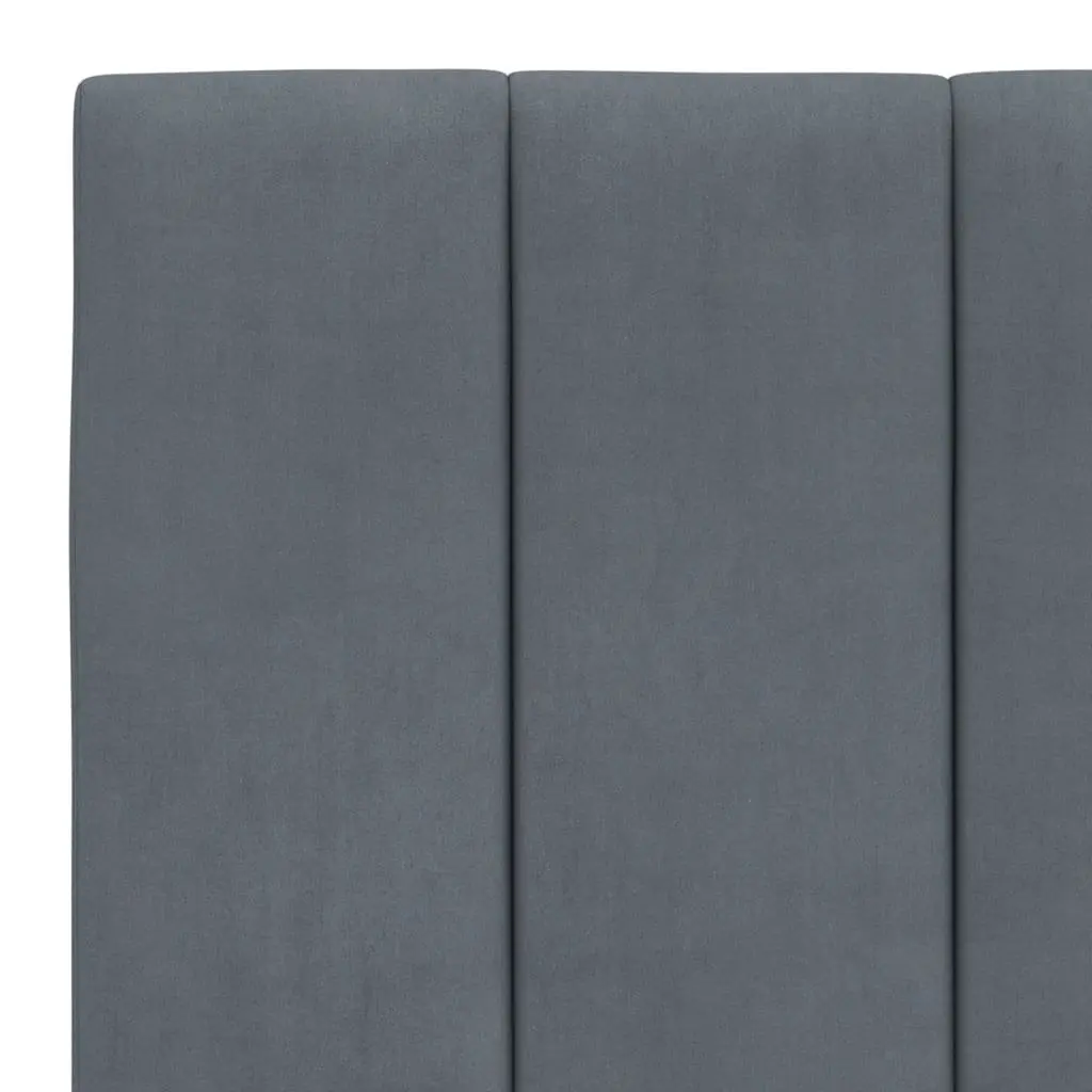 Headboard Cushion Soft Velvet 180cm Dark Grey Wall Mounted Bed Pillow Support