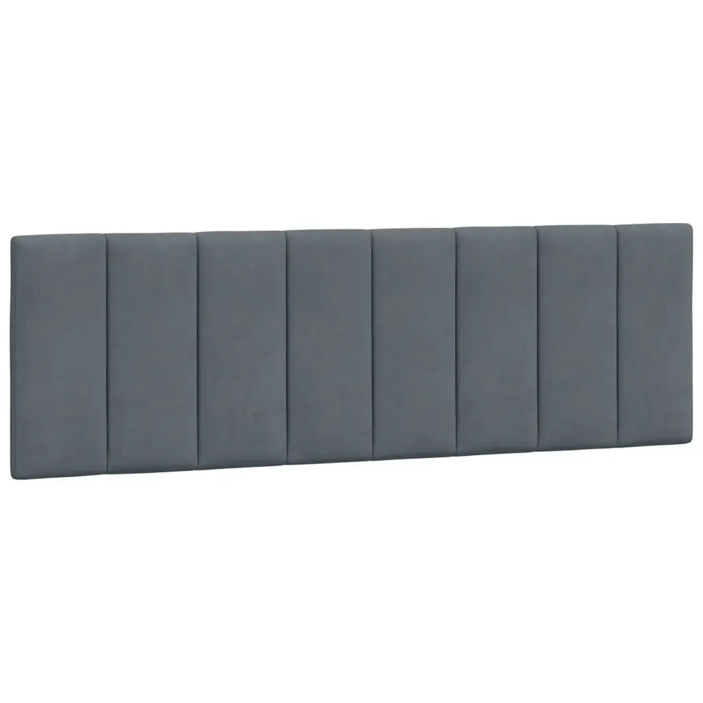 Upholstered Headboard Cushion Velvet Foam Filling 152cm Dark Grey