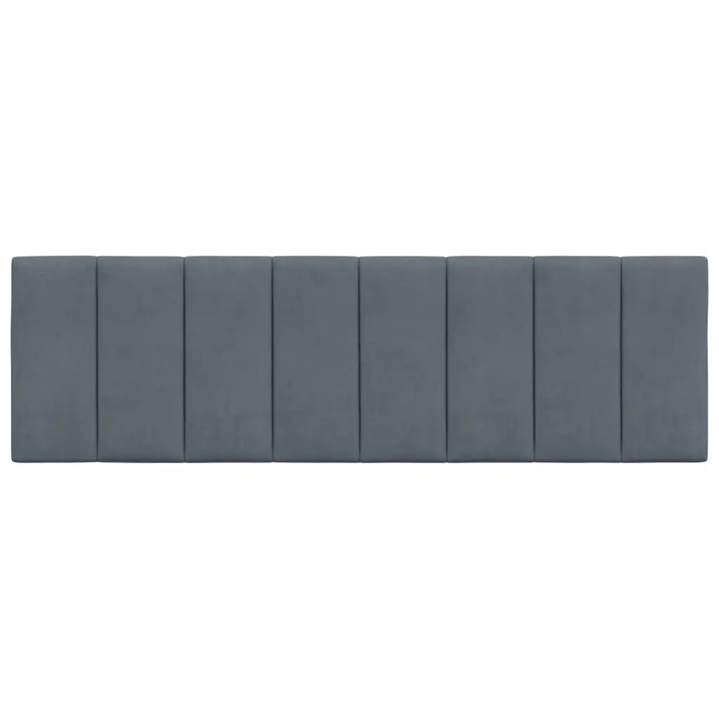 Upholstered Headboard Cushion Velvet Foam Filling 152cm Dark Grey