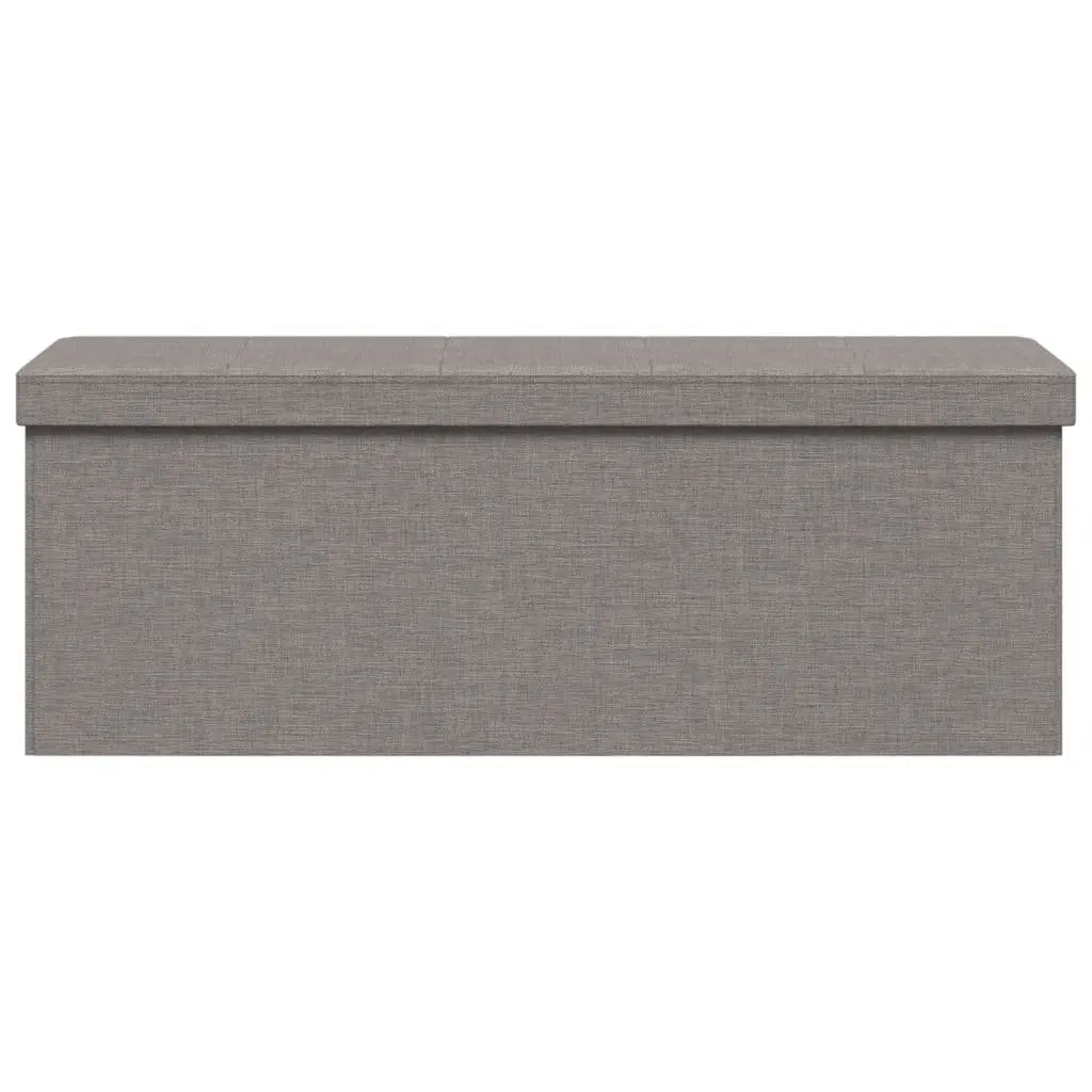 Storage Bench Foldable Grey Upholstered Seat Box