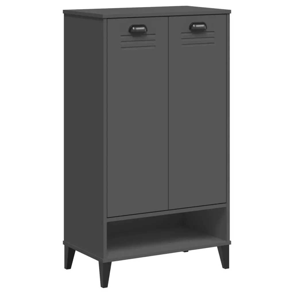 Shoe Cabinet Anthracite Grey Storage Organiser Engineered Wood Unit