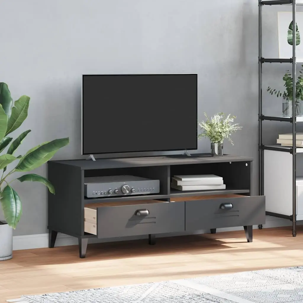TV Cabinet Engineered Wood Anthracite Grey Media Storage Unit