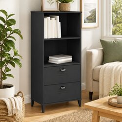 Bookcase Storage Cabinet Industrial Design Anthracite Grey Engineered Wood
