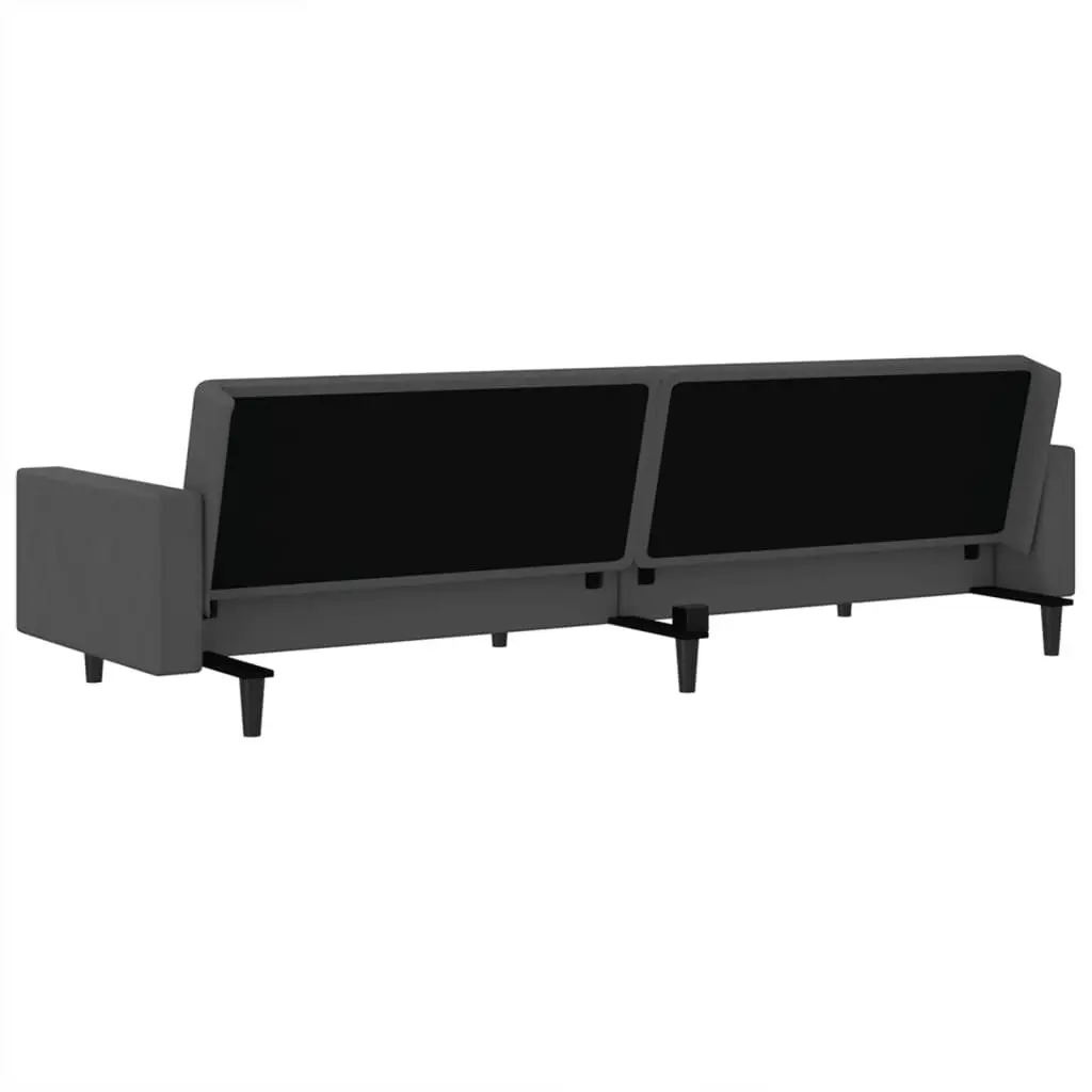 Convertible Sofa Bed 2-Seater Grey Velvet Day Bed