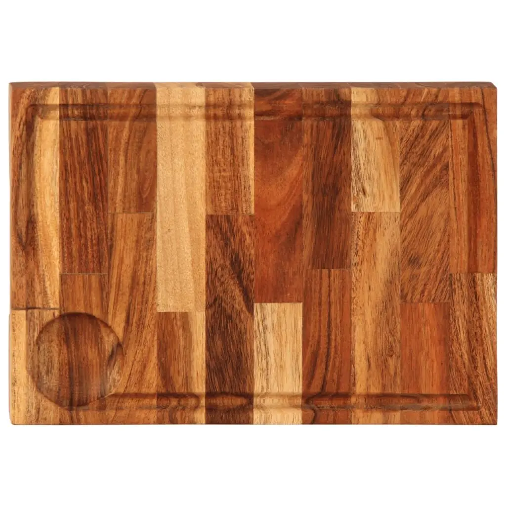 Solid Wood Chopping Board 30x21x4 cm Natural Acacia Kitchen Cutting Serving