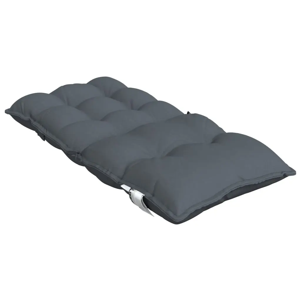 Low Back Chair Cushions 4 Pack Anthracite Oxford Fabric Outdoor Indoor Seating