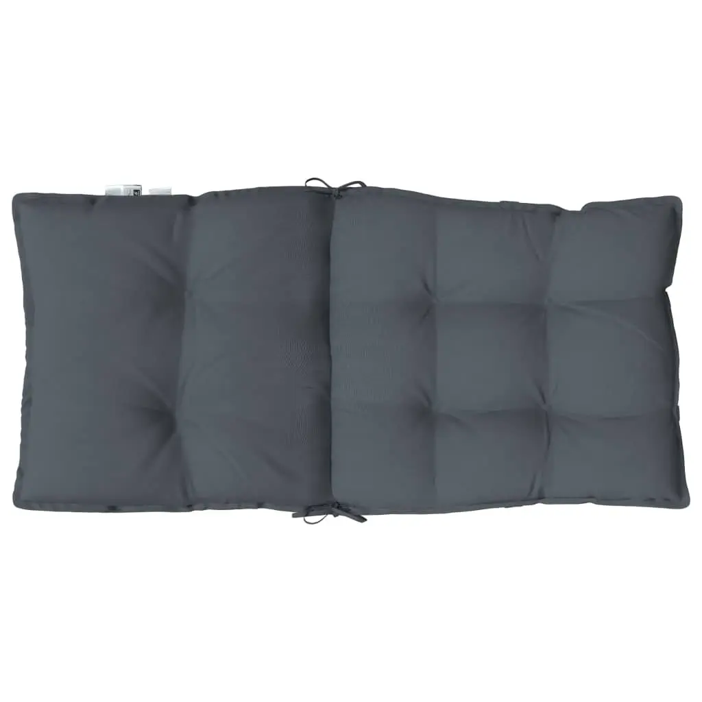 Low Back Chair Cushions 4 Pack Anthracite Oxford Fabric Outdoor Indoor Seating