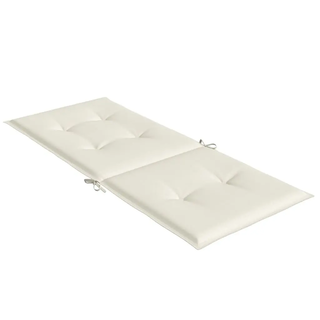 Highback Chair Cushions Cream 6 Piece Outdoor Garden Patio Furniture Seat Pads