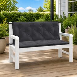 Garden Bench Cushions 2 Pieces Anthracite Outdoor Patio Seating Pad 120x50x7cm