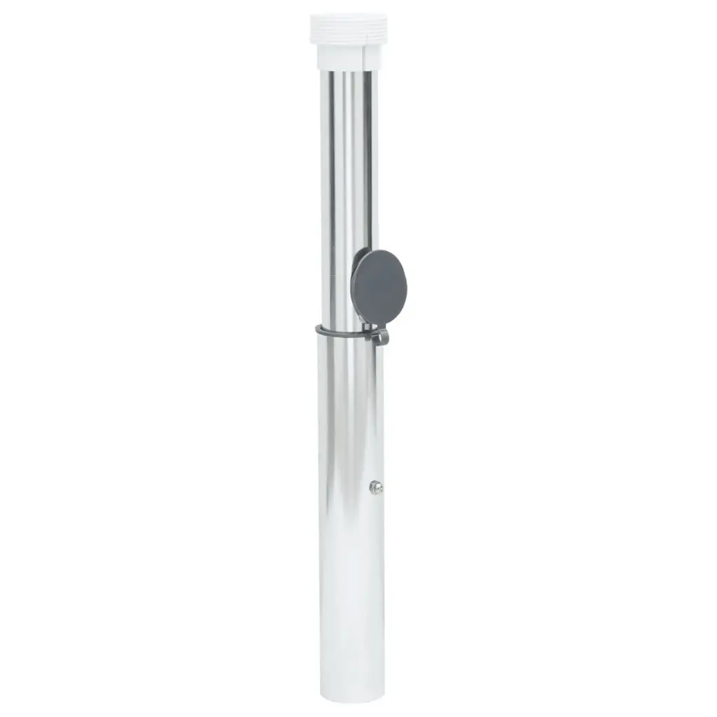 In-Ground Parasol Base Anodized Aluminium Socket 40-50mm Pole Silver