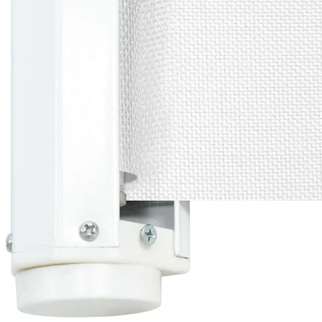 Retractable Pet Gate White 102.5x125 cm Durable Polyester and Metal Structure Portable Indoor Fence