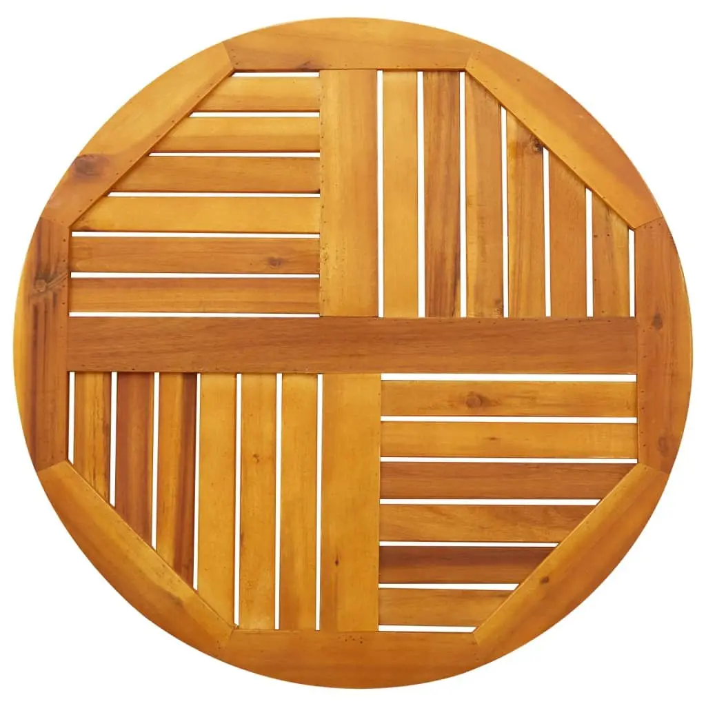 Round Solid Wood Table Top Ø70x2 cm Acacia Brown Replacement Dining Garden Furniture