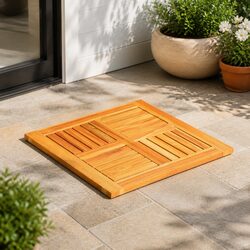 Square Wooden Table Top 60x60x2 cm Brown Acacia Replacement Dining Garden