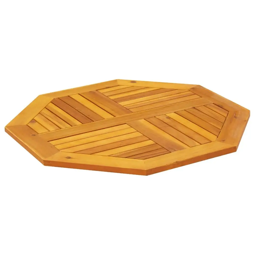 Octagonal Solid Wood Table Top 80x80x2.2cm Acacia Brown Replacement Dining