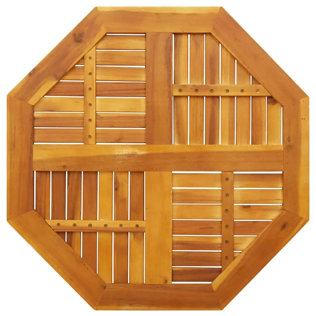 Octagonal Solid Wood Table Top 80x80x2.2cm Acacia Brown Replacement Dining