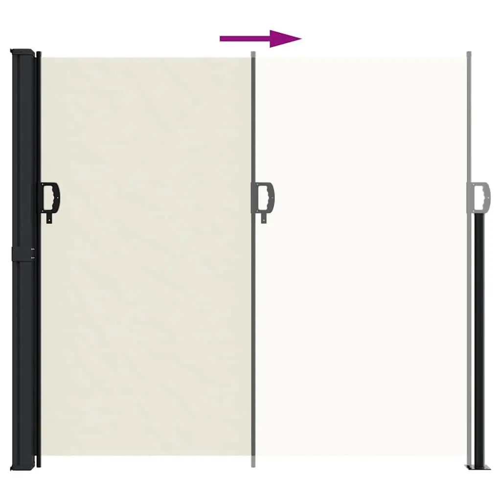 Retractable Side Awning Cream 180x300cm Outdoor Privacy Screen