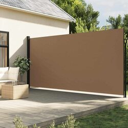 Retractable Side Awning Taupe Garden Privacy Screen Patio Balcony Outdoor