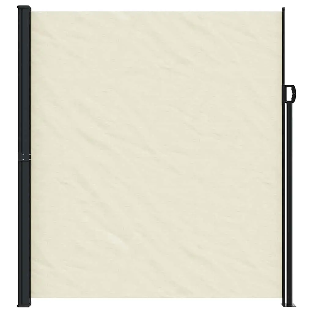 Retractable Side Awning Cream 220x300cm Privacy Screen for Garden Patio Balcony