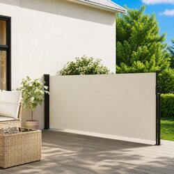 Retractable Side Awning Cream 100x500 cm Outdoor Privacy Screen Patio Terrace