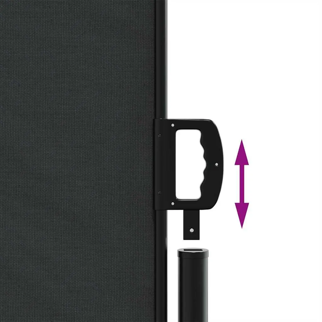 Retractable Side Awning Black 140x1000 cm Garden Privacy Screen