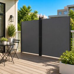 Retractable Side Awning Outdoor Privacy Screen Garden Terrace Balcony Shade