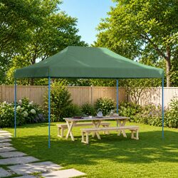 Foldable Pop-Up Party Tent Green Outdoor Garden Gazebo Canopy Event Shelter