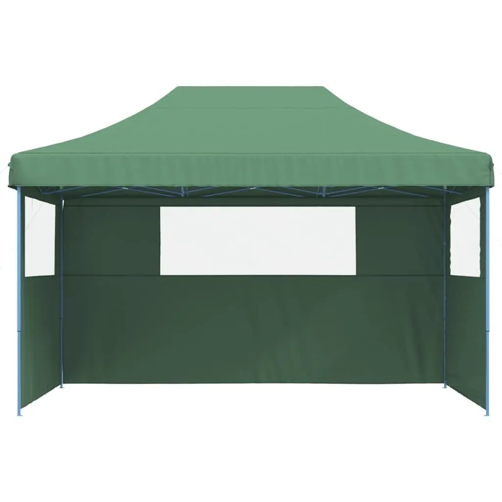 Pop-Up Party Tent Foldable with 3 Sidewalls Green Outdoor Canopy Gazebo