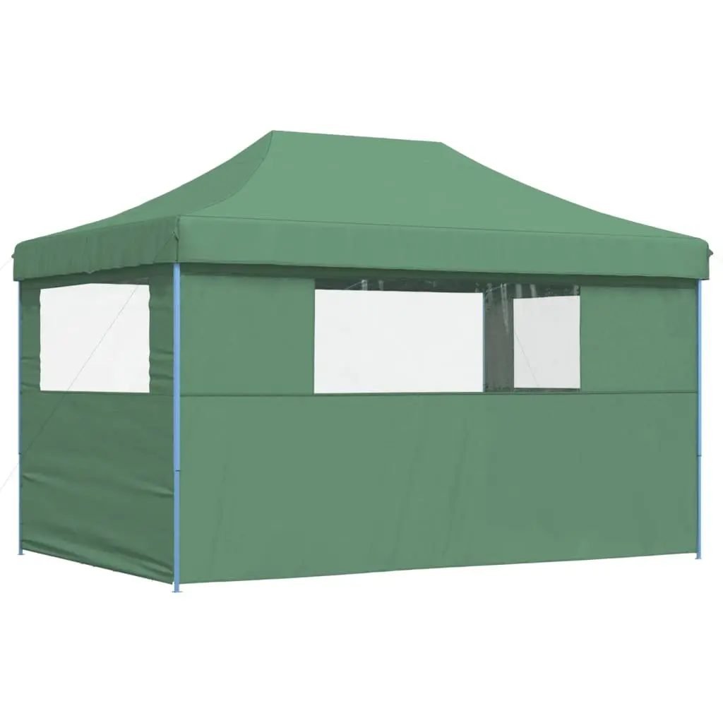 Pop-Up Party Tent Foldable with 3 Sidewalls Green Outdoor Canopy Gazebo