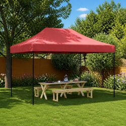 Foldable Pop-Up Party Tent Outdoor Canopy Gazebo Event Wedding Burgundy Red