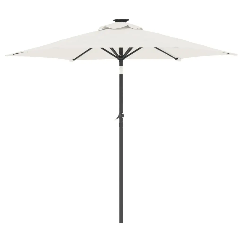 Garden Parasol Outdoor Umbrella Crank Tilt 225x225x212cm White
