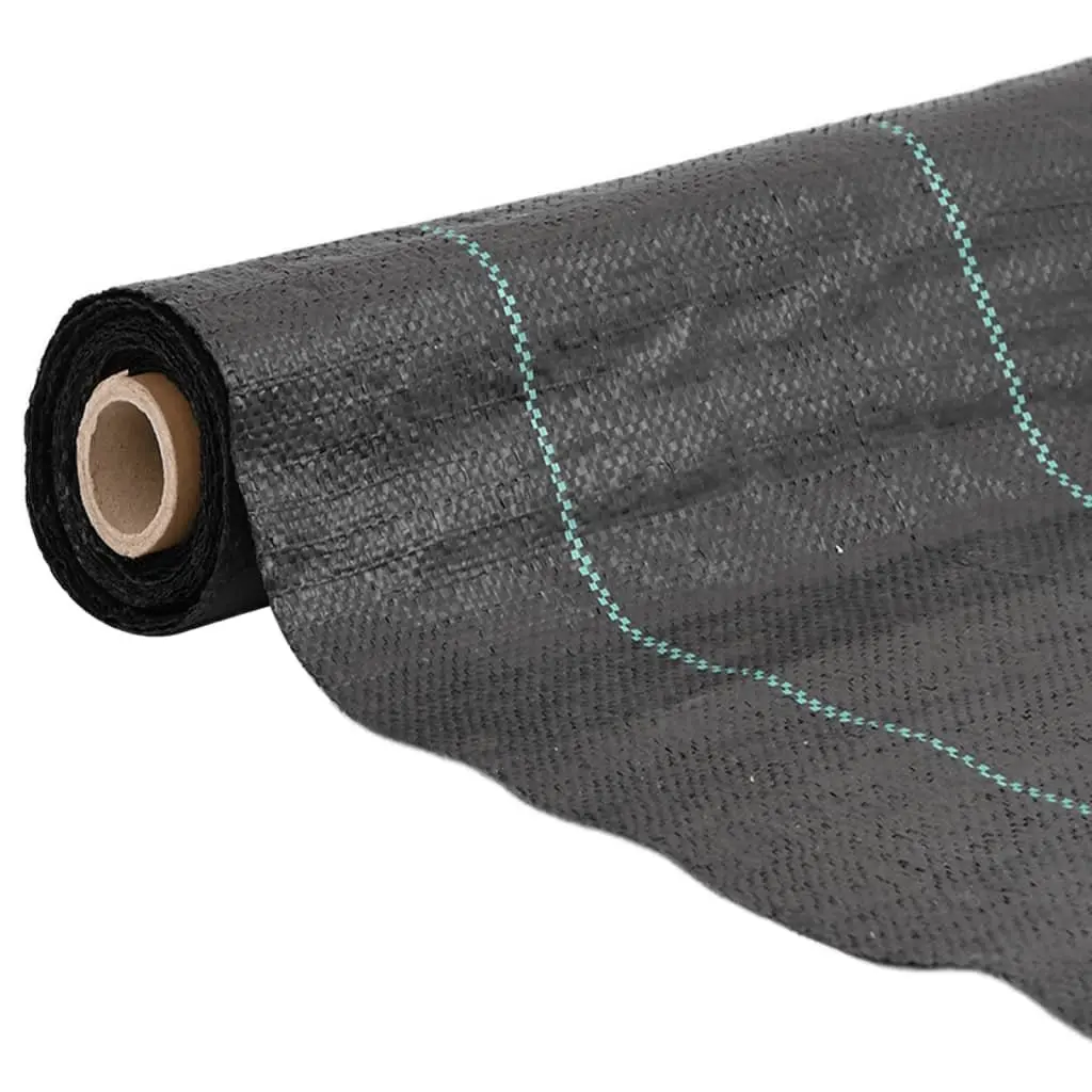 Weed Control Membrane Durable UV Stabilised Polypropylene 2x25m Black Garden Landscape Fabric