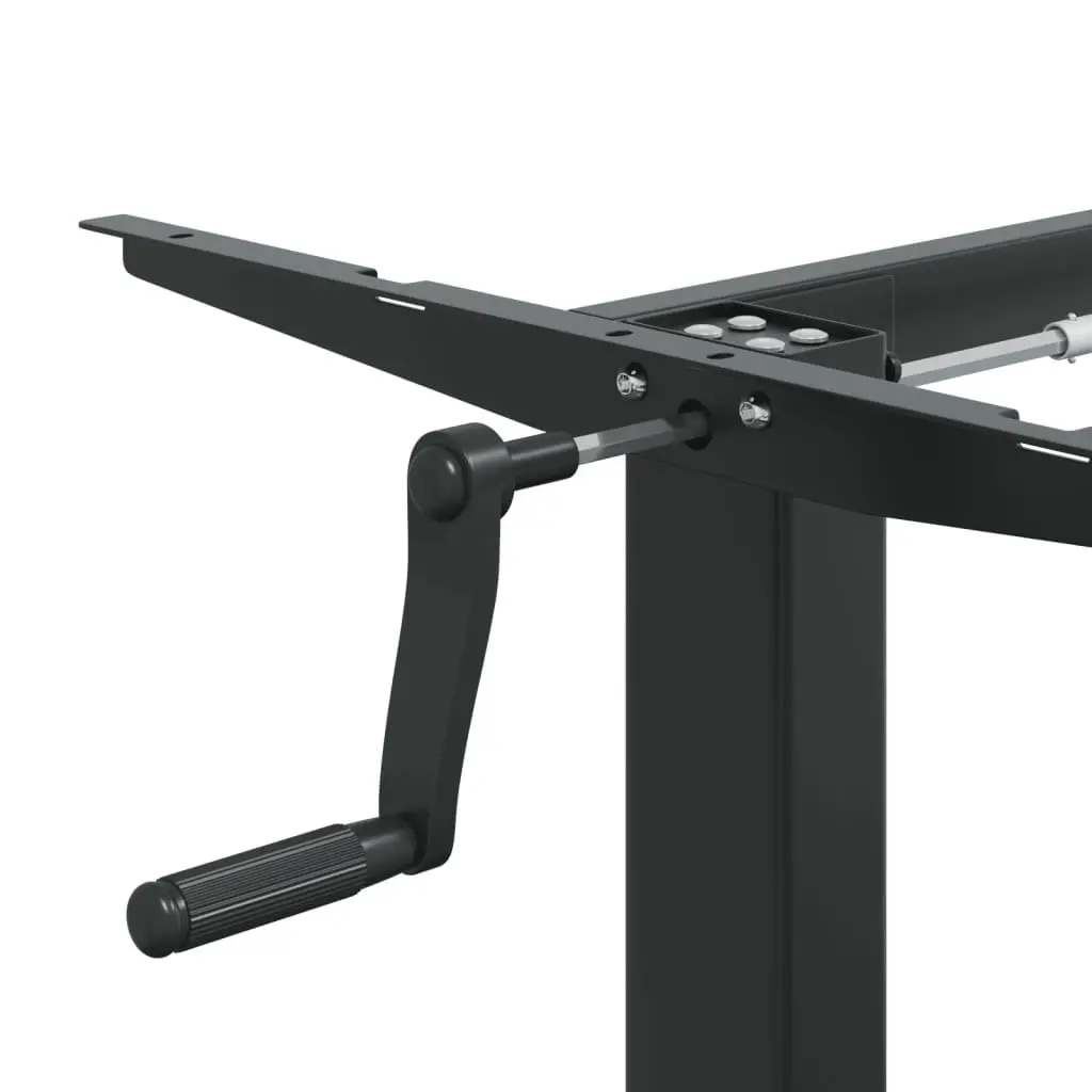 Standing Desk Frame Adjustable Height Black Steel Office Workstation