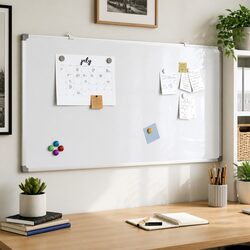 Magnetic Whiteboard 100x50cm Wall Mount Office Home School Presentation Display