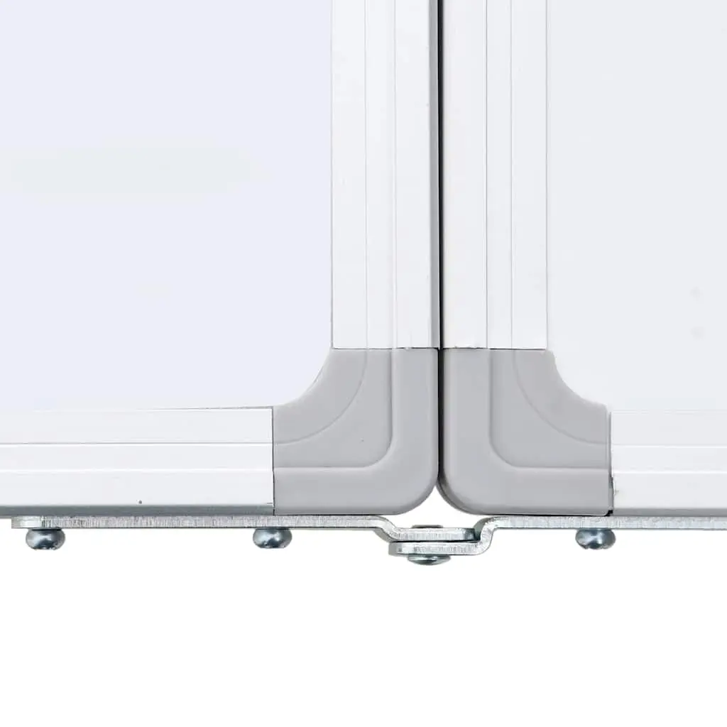 Magnetic Whiteboard Foldable Two Panel Display Board Smooth Lacquer Coated Surface Home Office