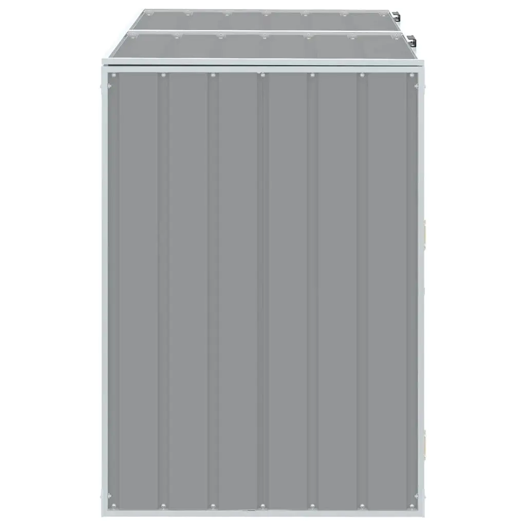 Wheelie Bin Storage Double Bins Grey Garden Waste Container Enclosure Steel